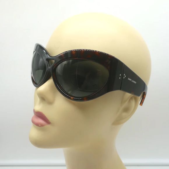 Saint Laurent SL 73 Oversize Cat Eye Sunglasses Tortoise Shell - Picture 2 of 7